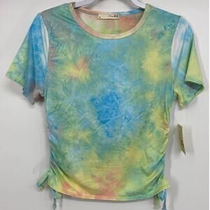 Forever Rose Couture Juniors Short Sleeve Super Soft Tie Dye T-shirt NEW Size XL